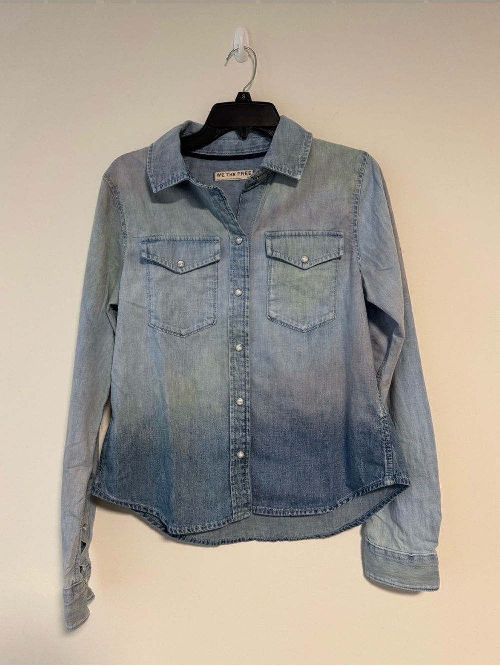 We The Free Art Class Denim Button Down Top